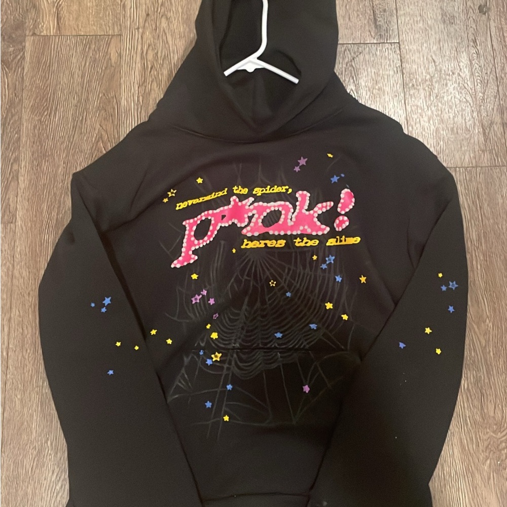 Sp5der pink hoodie